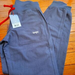 Lago Scrub Joggers Sigrid-Charcoal XXS Tall New